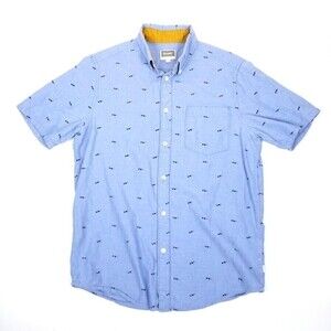 Altamont Sunglasses Shades Novely‎ Print Short Sleeve Button Down Shirt Medium